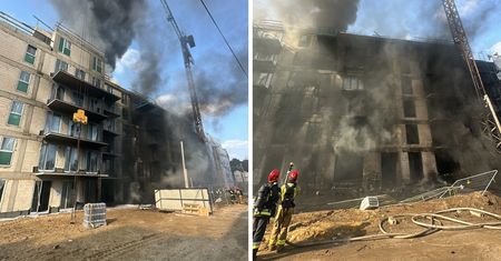 Pożar na Białołęce. Kłęby dymu widać aż w centrum Warszawy