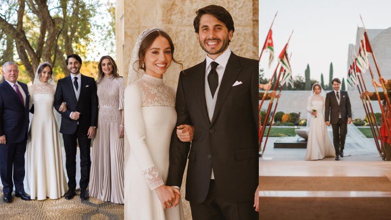 Księżniczka Jordanii Iman stanęła na ślubnym kobiercu! Córka króla Abdullaha II i królowej Ranii powiedziała "tak" w kreacji od DIORA (ZDJĘCIA)
