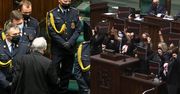 Awantura w Sejmie. Posłanki Lewicy otoczyły kordonem Jarosława Kaczyńskiego: "TO JEST WOJNA!"