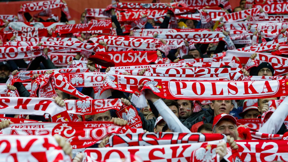 kibice podczas meczu piłkarskiej reprezentacji Polski