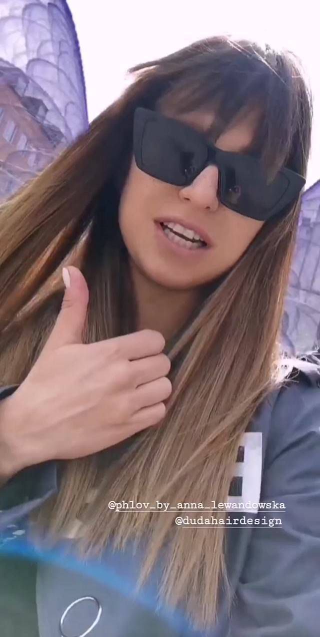 Anna Lewandowska na spacerze