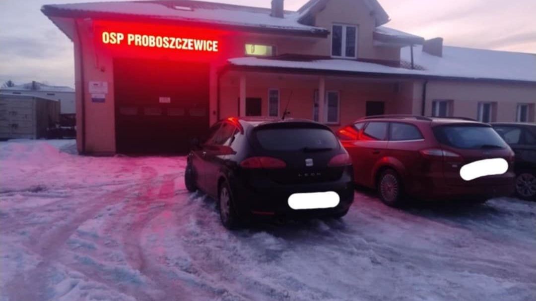 Zastawiony wyjazd z remizy 