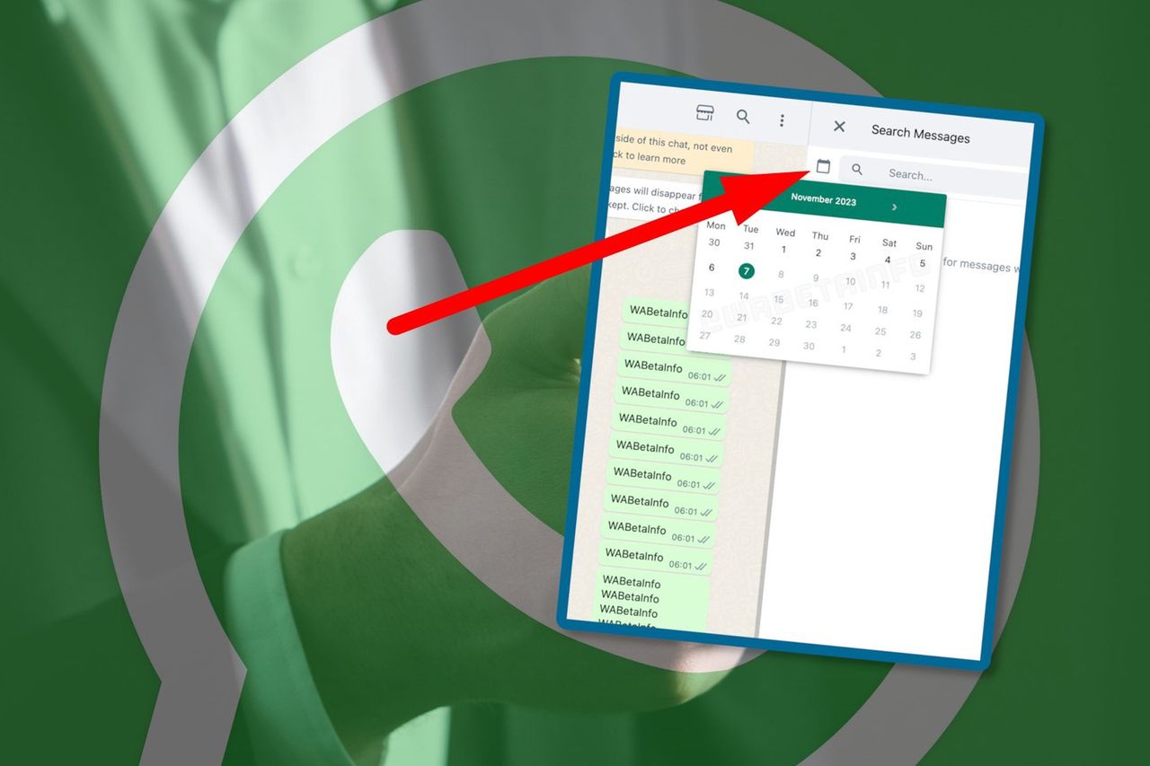 Find messages in a snap: WhatsApp web adds date search