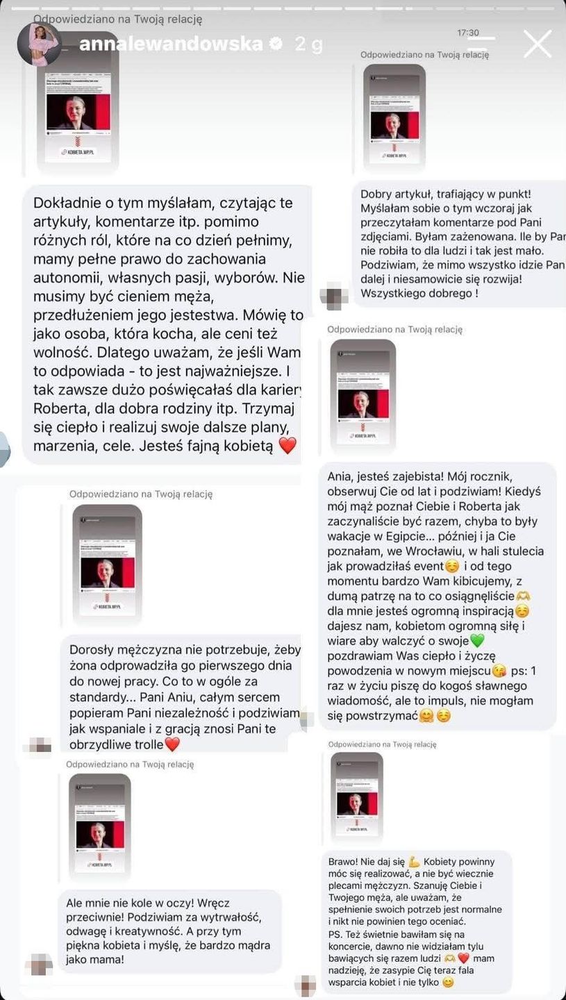 Anna Lewandowska pokazała wiadomości od fanek 