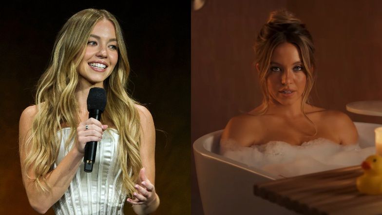 Sydney Sweeney wypuszcza mydło z wodą z kąpieli