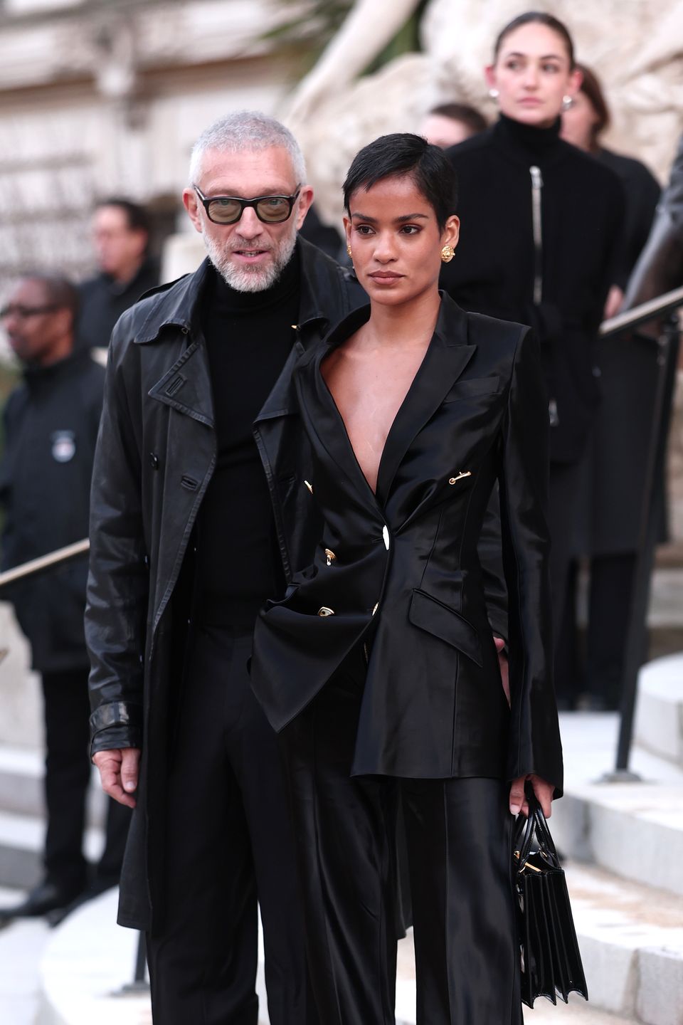 Narah Baptista i Vincent Cassel, Paris Fashion Week,styczeń 2026