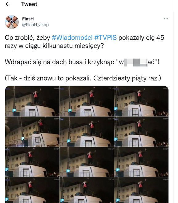 Tyle razy pokazywano w "Wiadomościach" materiał z Lempart