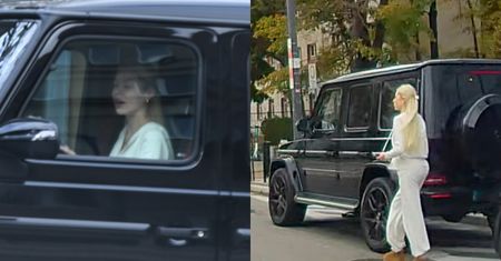 Julia von Stein parkuje luksusowego mercedesa za kilkaset tysięcy złotych NA ZAKAZIE