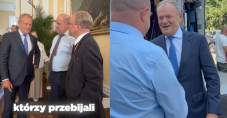 Tusk spotkał się z gwiazdami "Rancza". "Wilk syty i Wilkowyje City"
