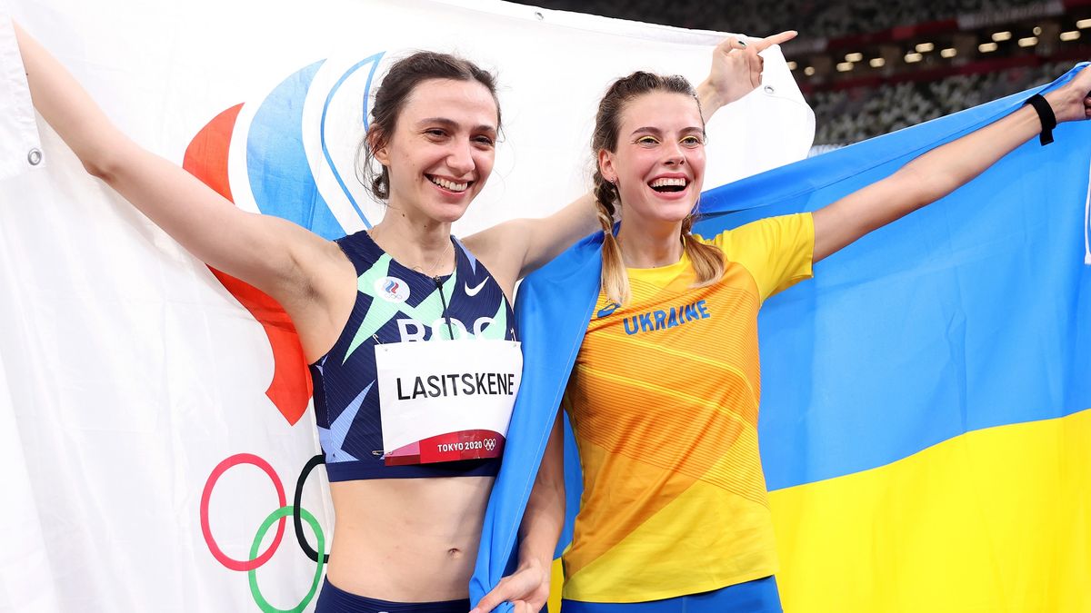 Getty Images / Michael Steele / Na zdjęciu: Maria Lasitskene (z lewej) i Jarosława Mahuczich