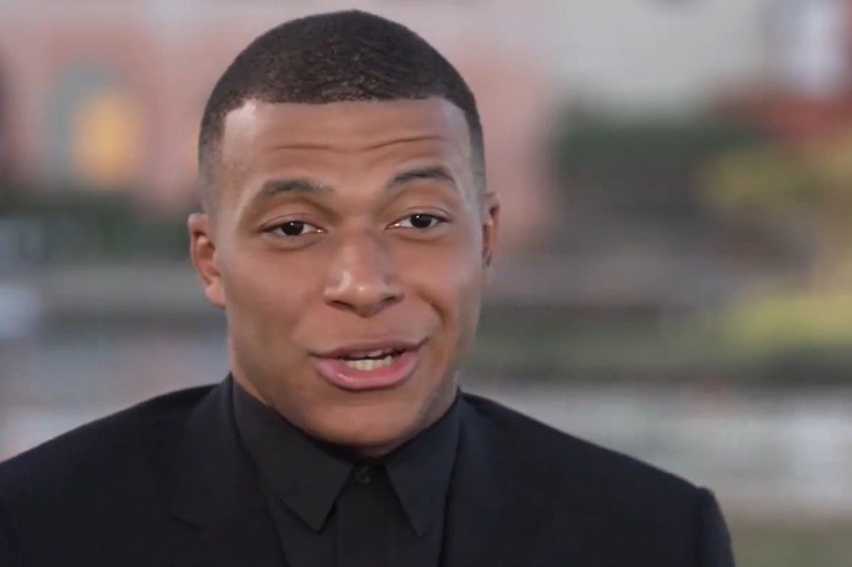 Kylian Mbappe during an interview with a CNN journalist