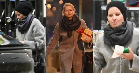 Małgorzata Kożuchowska z NIETĘGĄ miną płaci rachunek za tankowanie fury wartej ponad 400 tysięcy złotych i przejeżdża na czerwonym świetle (ZDJĘCIA)