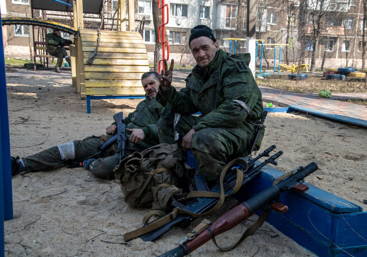 Wojna w Ukrainie. Prorosyjscy separatyści w Mariupolu 