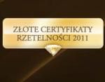 Rozdanie Złotych Certyfikatów Rzetelności
