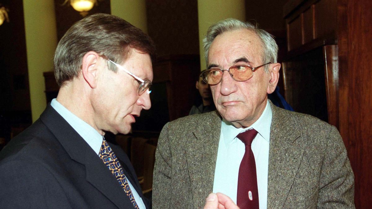 Leszek Balcerowicz i Tadeusz Mazowiecki (rok 2000)