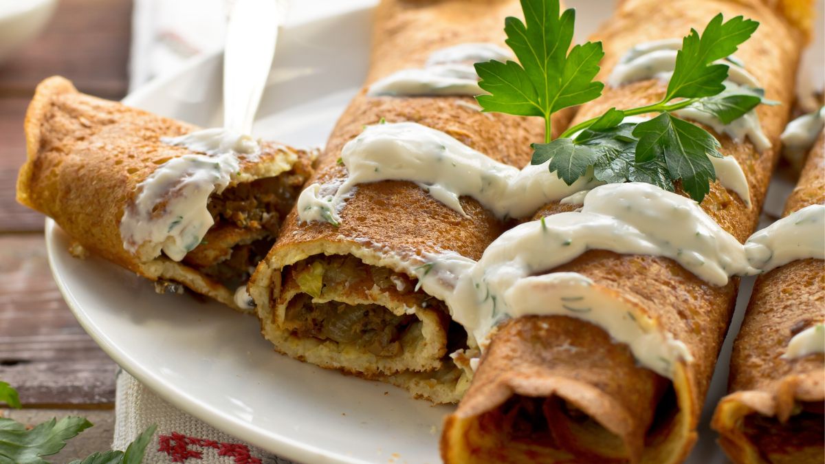 Naleśniki z kaszą i twarogiem-  Pyszności