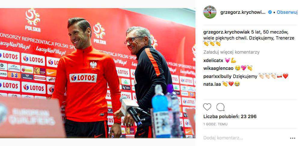 Grzegorz Krychowiak pożegnał Adama Nawałkę