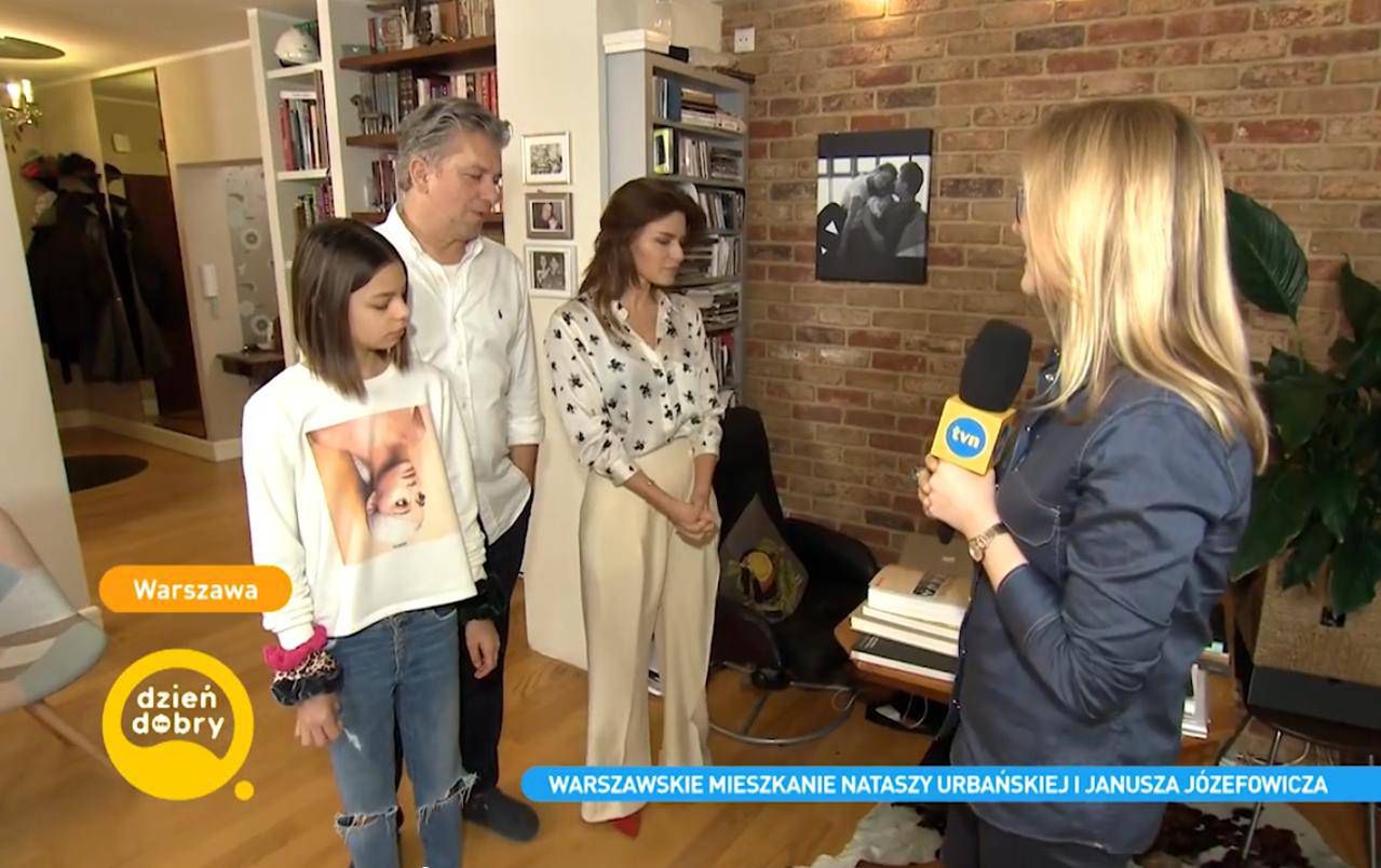 Natasza Urbańska i Janusz Józefowicz z córką Kaliną pokazali dom w Dzień Dobry TVN