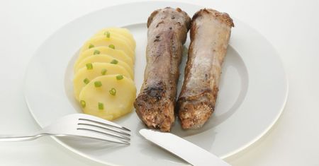 Szyja z indyka gotowana na wolnym ogniu (samo mięso)