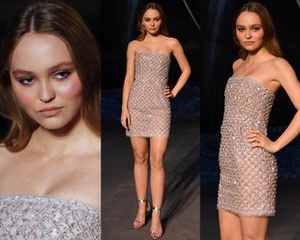 Naburmuszona Lily-Rose Depp "bawi się" na pokazie Chanel