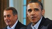 Lider republikanów John Boehner i prezydent USA Barack Obama