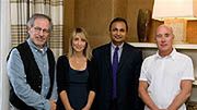 Steven Spielberg, indyjski przedsiębiorca Anil Ambani (drugi z prawej), Stacey Snider i David Geffen z DreamWorks