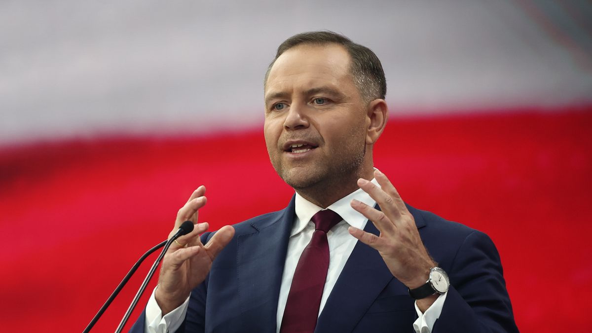 Karol Nawrocki, running for President of Poland supported by Law and Justice party, during the CPAC Conservative Political Action Conference in Jasionka, Poland on May 27, 2025. (Photo by Jakub Porzycki/NurPhoto via Getty Images)
