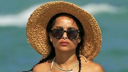 Zoe Kravitz na plaży w Miami (grudzień 2013)