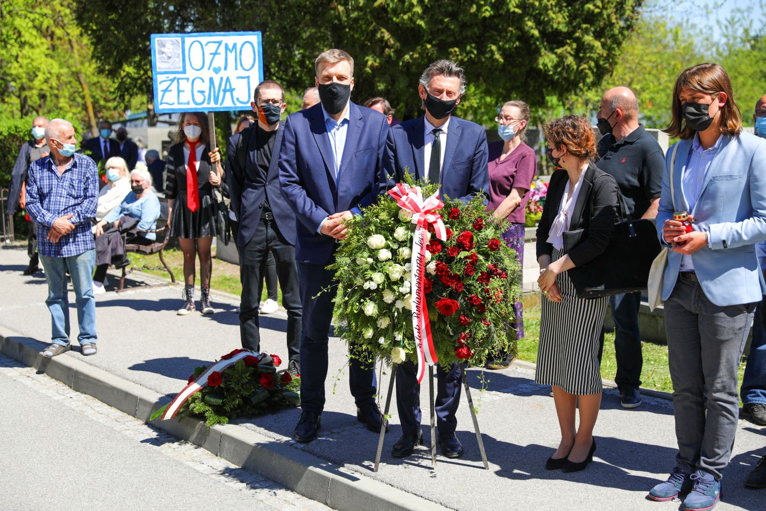 Adrian Zandberg, Maciej Gdula - pogrzeb Bronisława Cieślaka