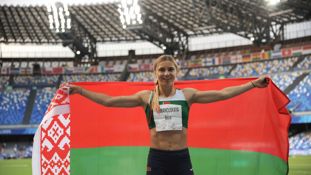 Getty Images / Ivan Romano / Na zdjęciu: Kryscina Cimanouska podczas Uniwersjady w Neapolu