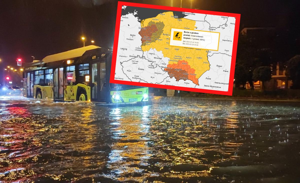 Woda w Gorzowie sięga do pasa. Nawałnice nad Polską