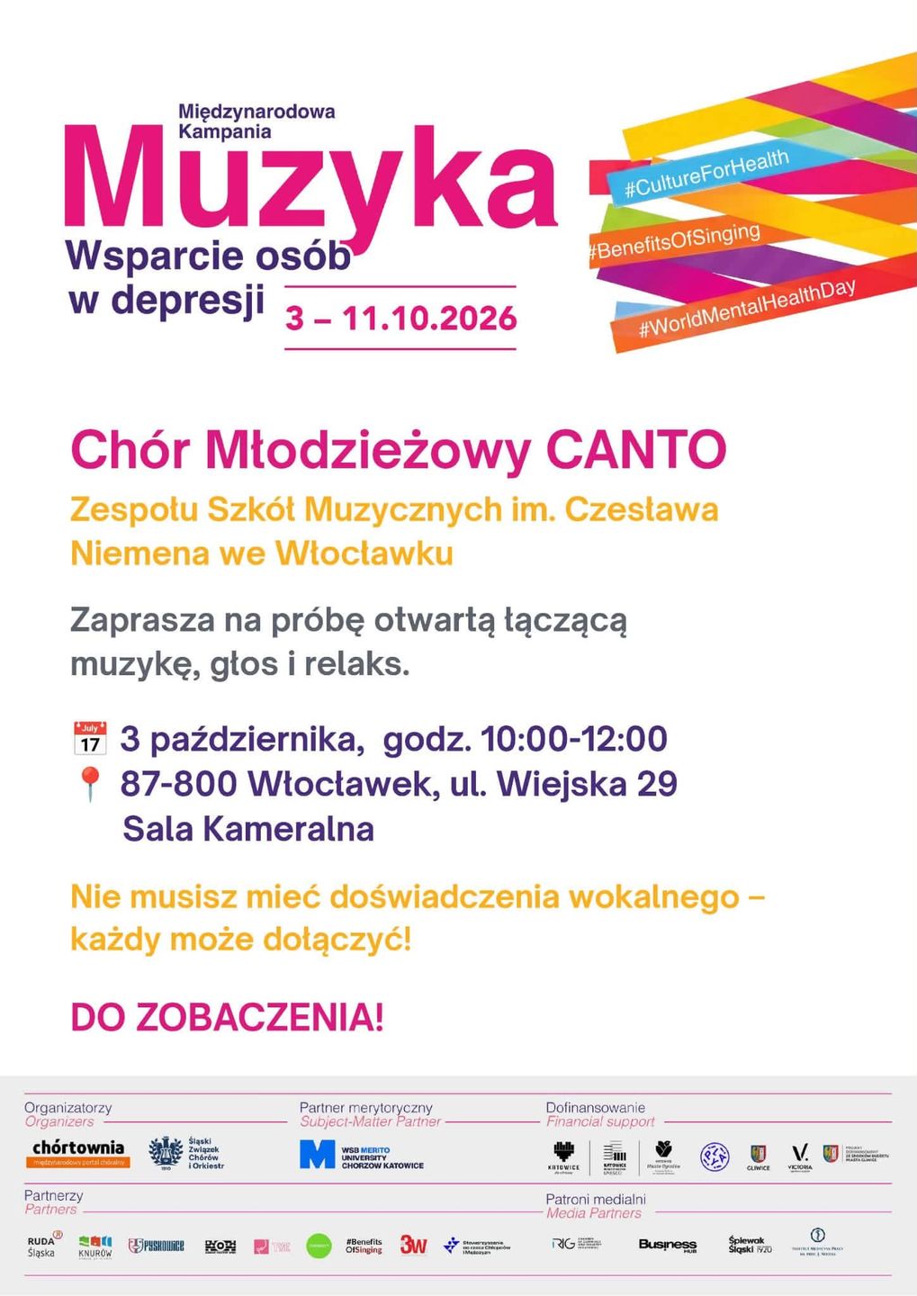 Chór Canto w akcji Muzyka – wsparcie osób w depresji