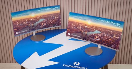 Zakrzywiony monitor QLED z portem Thunderbolt 3 dla profesjonalisty