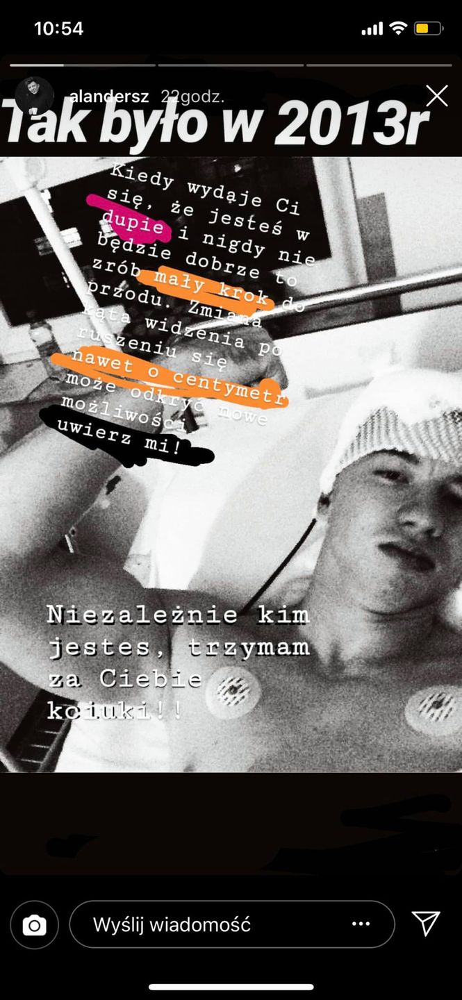 Alan Andersz pokazał zdjęcie ze szpitala
