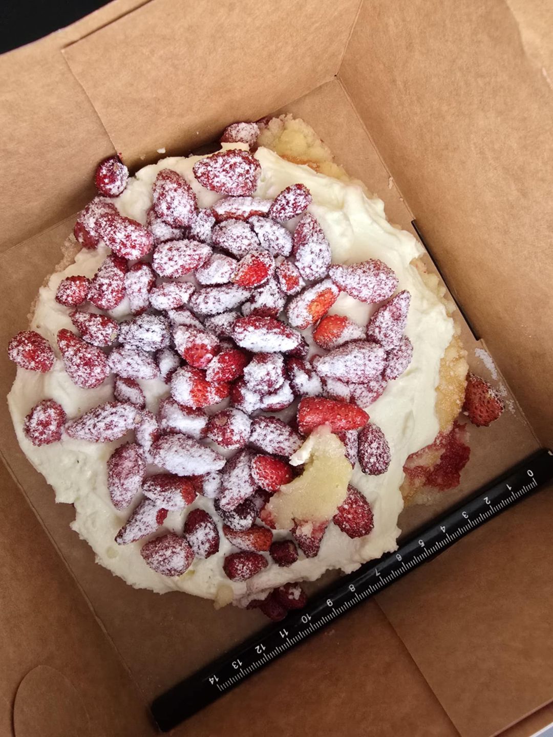 Drożdżówka ma niewiele ponad 14 cm 