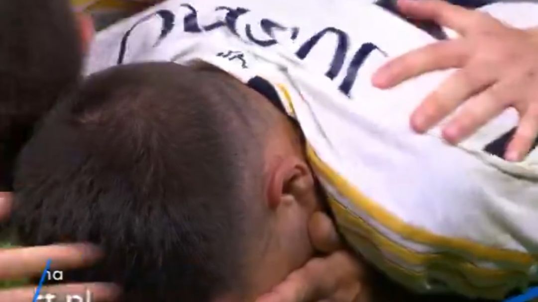 Na zdjęciu: reakcja Joselu po końcowym gwizdku