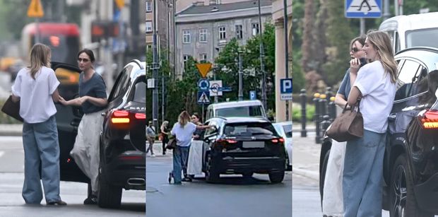 Anna Cieślak zatrzymała mercedesa za 200 tysięcy złotych na ŚRODKU ULICY, żeby... porozmawiać z Małgorzatą Sochą (ZDJĘCIA)