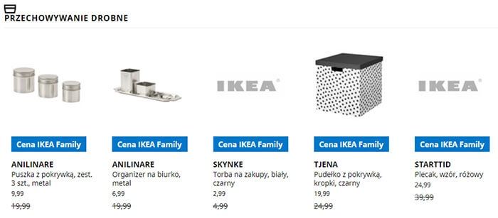Wyprzedaż IKEA Lublin, dział PRZECHOWYWANIE DROBNE