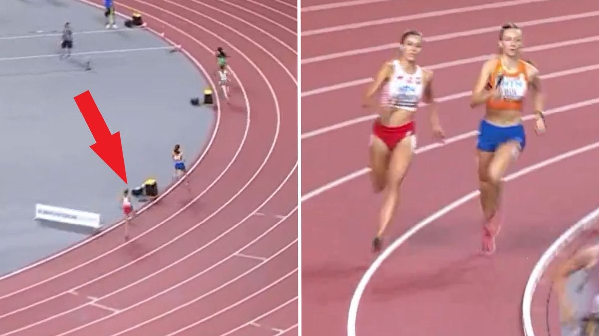 Twitter / TVP Sport / Natalia Kaczmarek walczyła z Femke Bol o trzecie miejsce