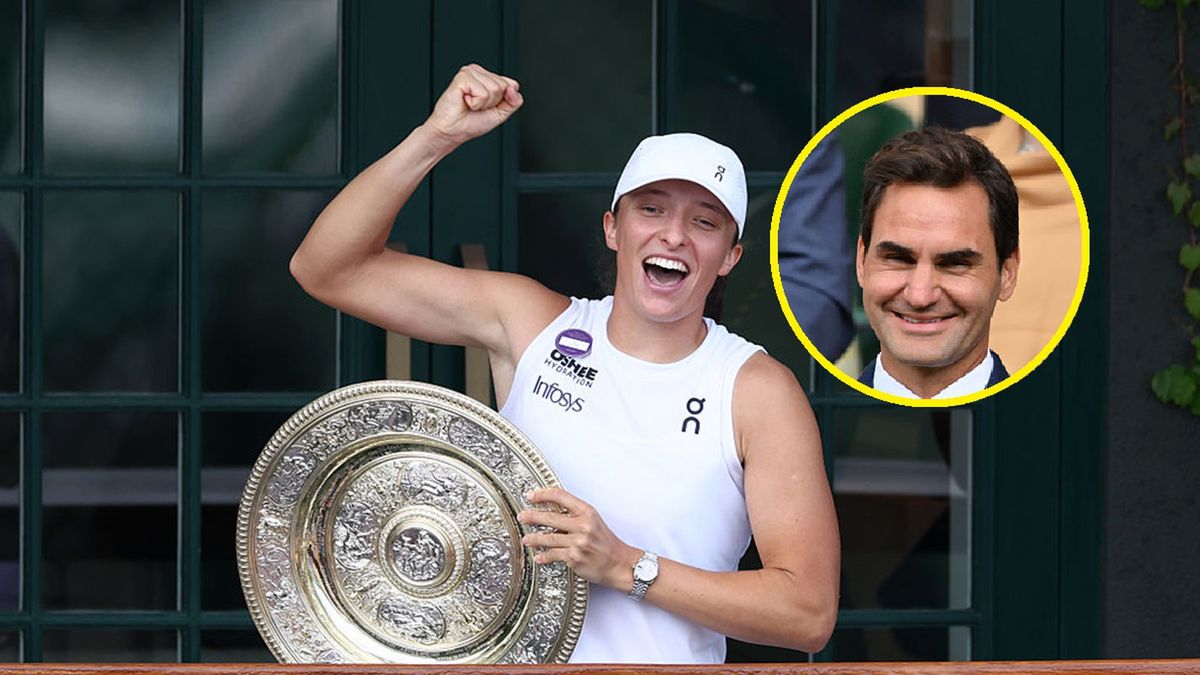 Getty Images / Dan Istitene/Karwai Tang / Na zdjęciu: Iga Świątek i Roger Federer