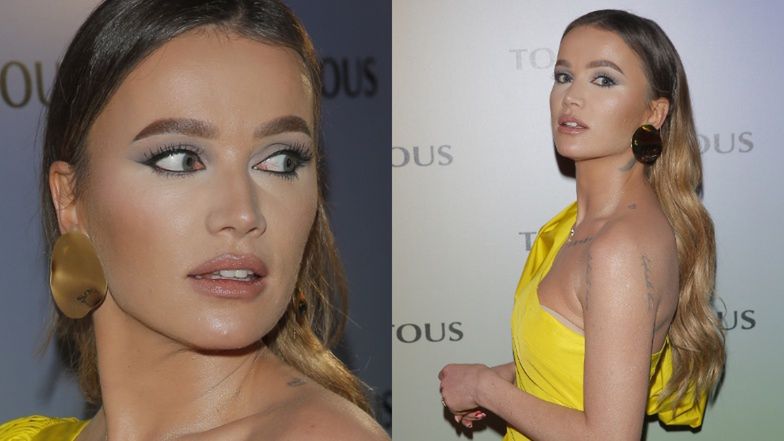 Maffashion w żółtej mini lansuje się na evencie znanej marki biżuteryjnej (ZDJĘCIA)