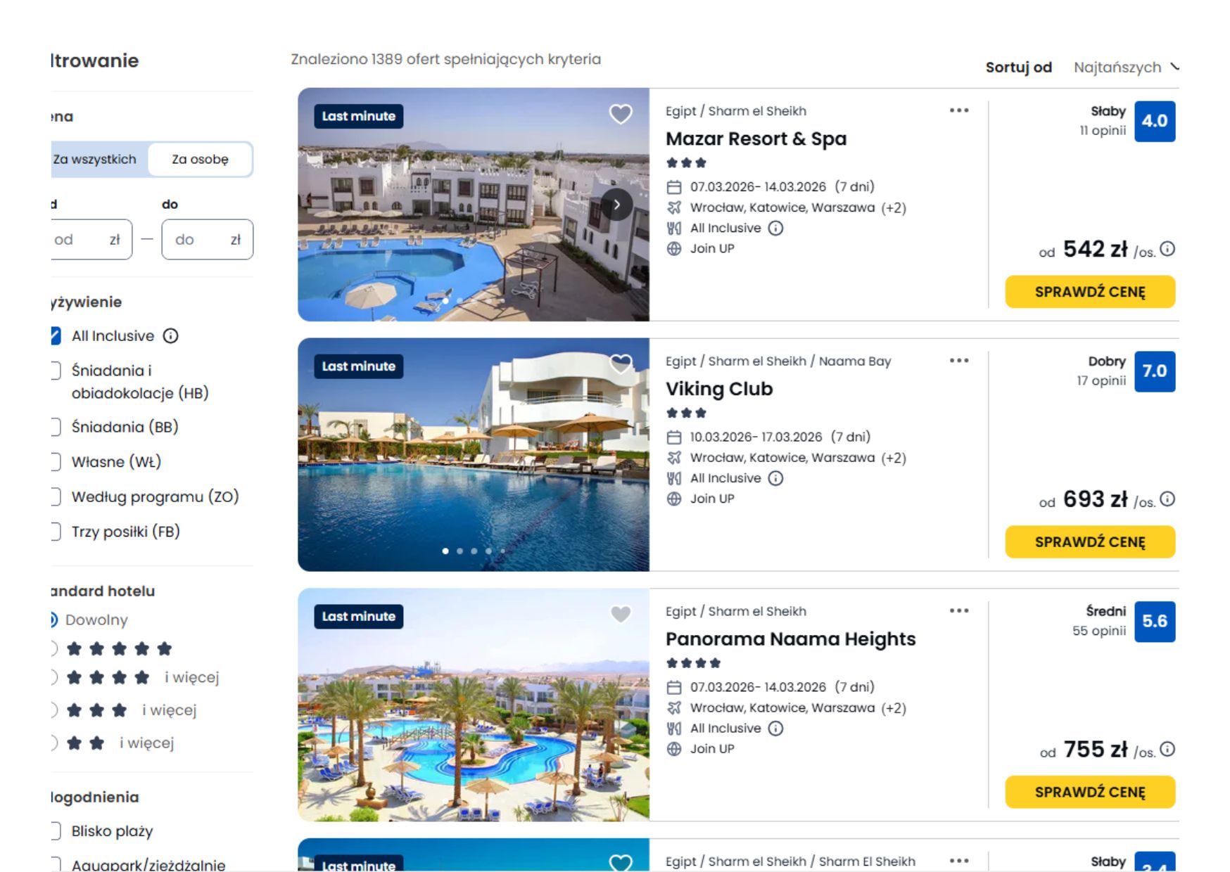 Ceny wycieczek do Egiptu są zaskakująco niskie