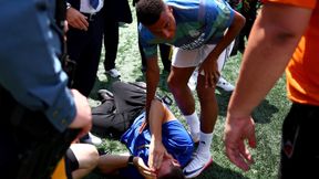 Kamery tego nie pokazały. Mężczyzna padł na ziemię. Zaraz pojawił się Mbappe