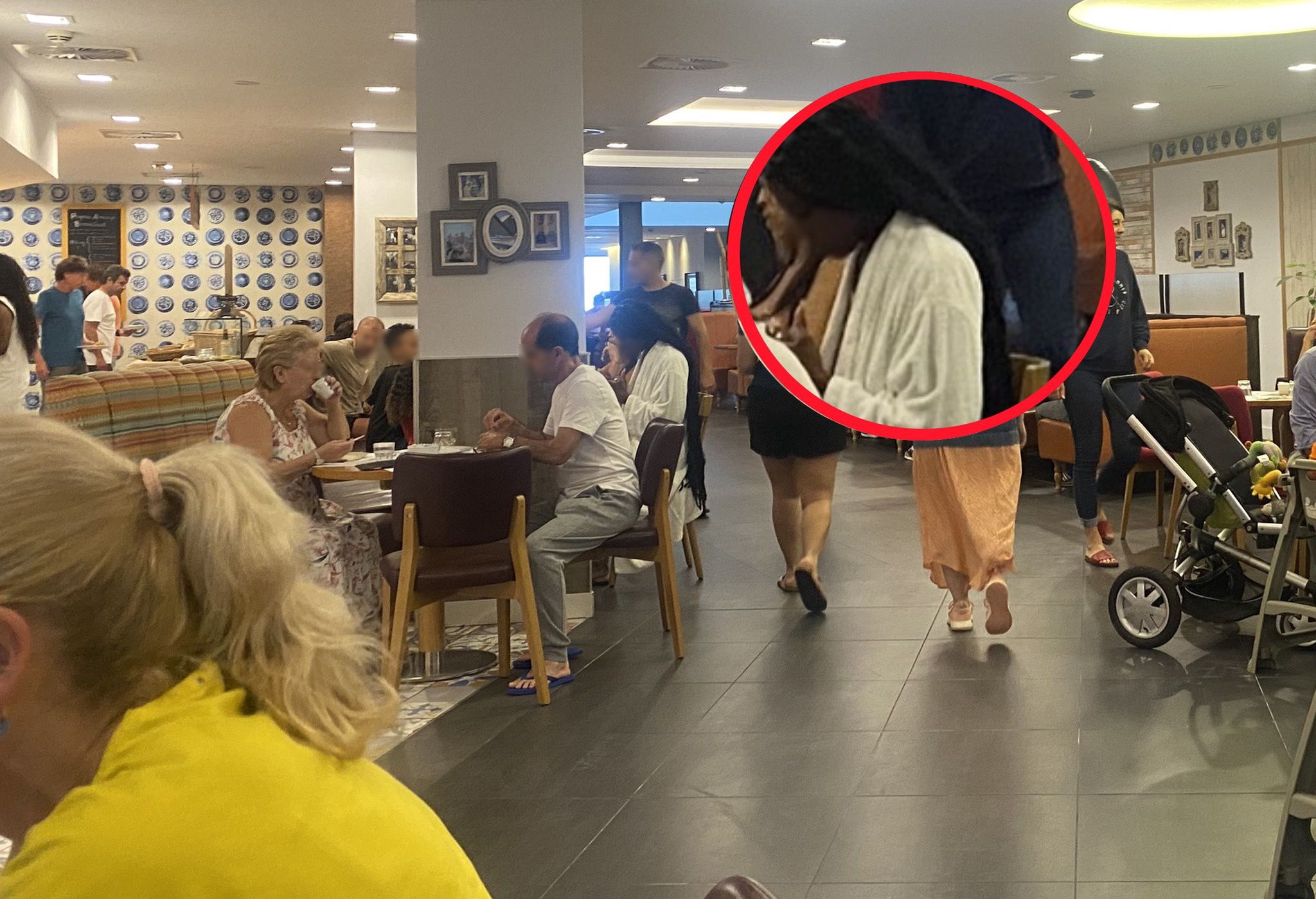 Kobieta pojawiła się na hotelowym śniadaniu w szlafroku 