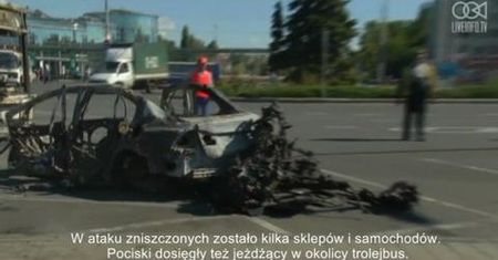 Skutki ostrzału Doniecka