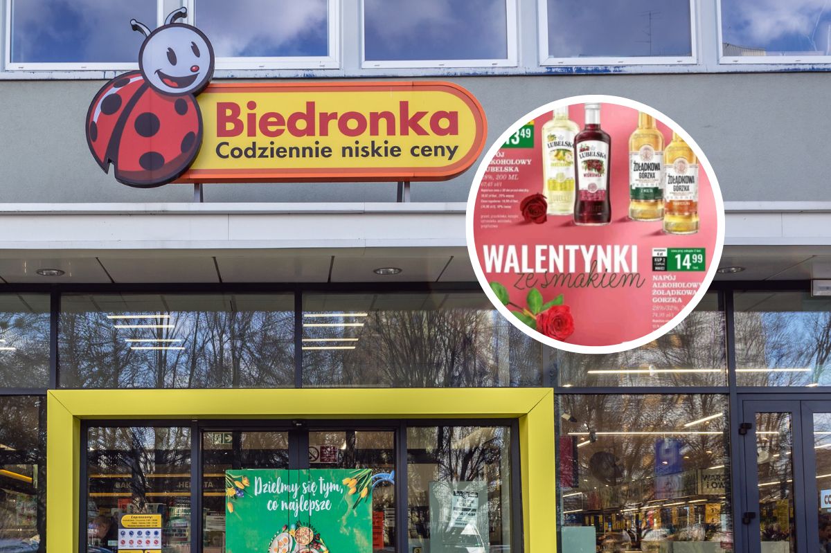 Walentynki z alkoholem? Biedronka promuje "małpki" dla zakochanych