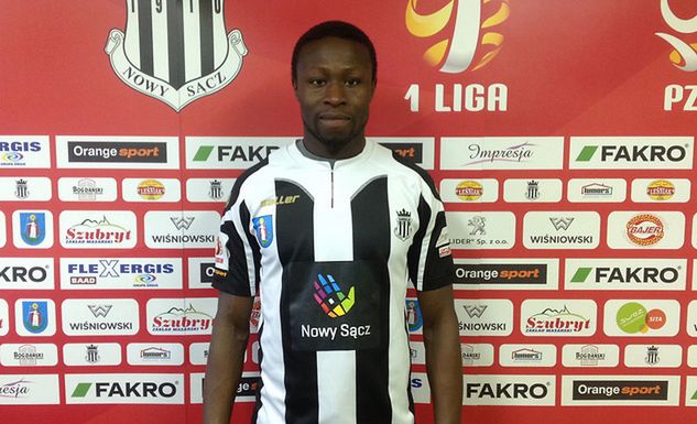 Tak prezentuje się Mouhamadou Traore w barwach Sandecji, fot. sandecja.com.pl