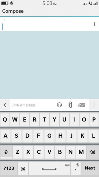 Biała klawiatura ekranowa w przyszłości BlackBerry?