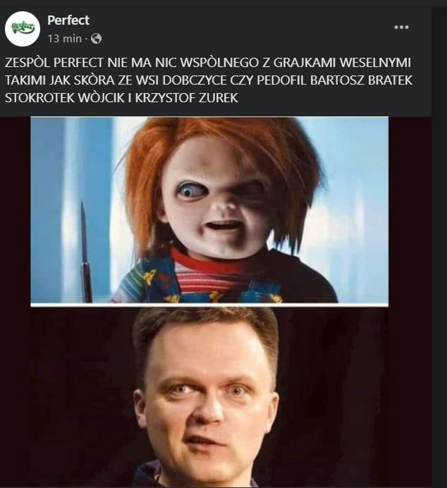 Niepokojące wpisy na facebookowym profilu zespołu Perfect