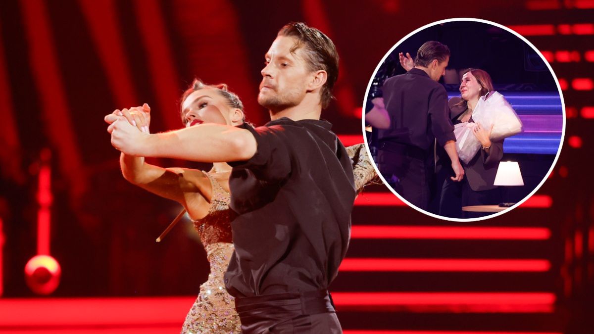 Sebastian Fabijański z mamą i Julią Suryś